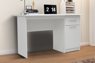Bureau 'Milou' 1 tiroir 1 porte Blanc