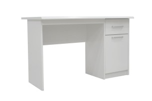 Bureau 'Milou' 1 tiroir 1 porte Blanc