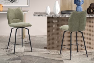 Chaise de comptoir 'Lara' Tissu Ote Sea 173 Pivotant Sable