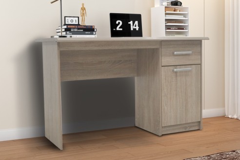 Bureau 'Milou' 1 tiroir 1 porte Sonoma