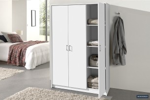 Armoire 'Ray' 3 portes Blanc