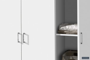 Armoire 'Ray' 3 portes Blanc