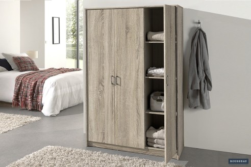 Armoire 'Ray' 3 portes Sonoma