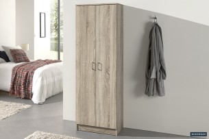 Armoire de rangement 'Ray' 2 portes et 4 étagères Sonoma