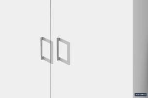 Armoire de rangement 'Ray' 2 portes et 4 étagères Blanc