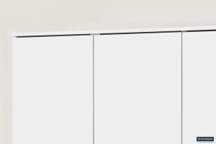 Armoire de rangement 'Ray' 3 portes et 4 étagères Blanc