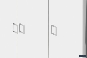 Armoire de rangement 'Ray' 3 portes et 4 étagères Blanc