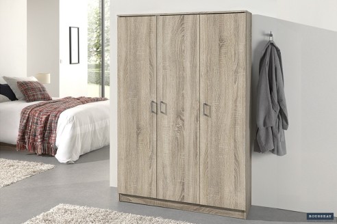 Armoire de rangement 'Ray' 3 portes et 4 étagères Sonoma