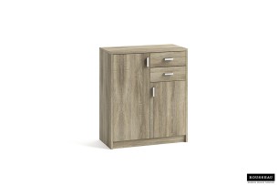 Commode 'Space' 2 portes 2 tiroirs Sonoma