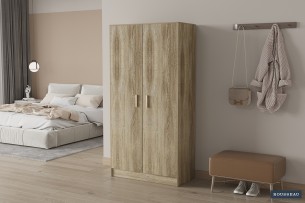 Armoire de rangement 'Space' 2 portes et 4 étagères Sonoma