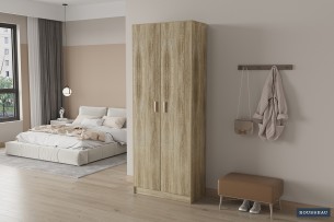 Armoire de rangement 'Space' 2 portes et 5 étagères Sonoma