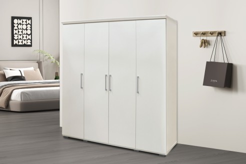 Armoire 'Mike' 4 portes Blanc