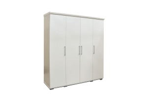 Armoire 'Mike' 4 portes Blanc