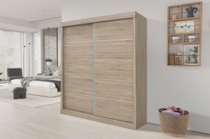 Armoire 'Mike' 2 Portes Coulissantes Sonoma
