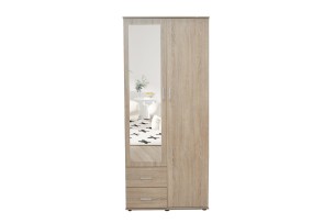 Armoire 'Marc' 2 portes avec miroir Sonoma
