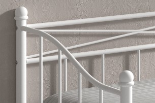 Lit 'Sablo' 90x200 avec sommier Blanc