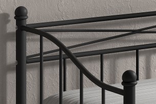 Lit 'Sablo' 90x200 avec sommier Noir
