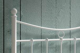 Lit 'Sacha' 90x200 avec sommier Blanc