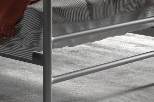 Lit 'Sandro' 90x200 avec sommier Gris