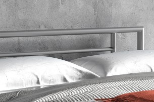Lit 'Sandro' 140x200 avec sommier Gris