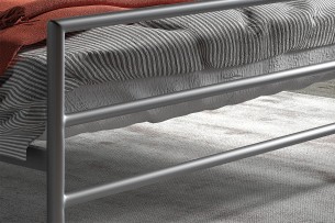 Lit 'Sandro' 160x200 avec sommier Gris