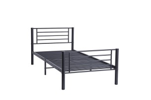 Lit 'Sammy' 90x200 Métal Gris foncé