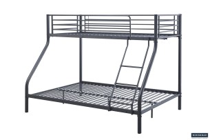 Lit superposé 'Trio' métal 140/90x200 Gris foncé