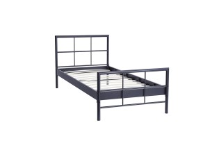 Lit 'Davy' 90x200 Métal Gris foncé