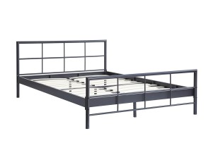 Lit 'Davy 160x200 Métal Gris foncé