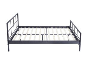 Lit 'Davy 160x200 Métal Gris foncé