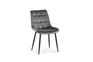 Chaise 'Juta' Velours Gris foncé