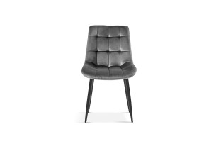 Chaise 'Juta' Velours Gris foncé