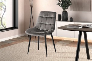 Chaise 'Juta' Velours Taupe