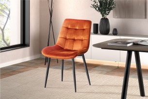 Chaise 'Juta' Velours Orange