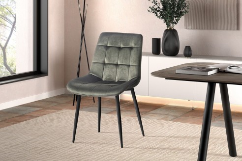 Chaise 'Juta' Velours Vert