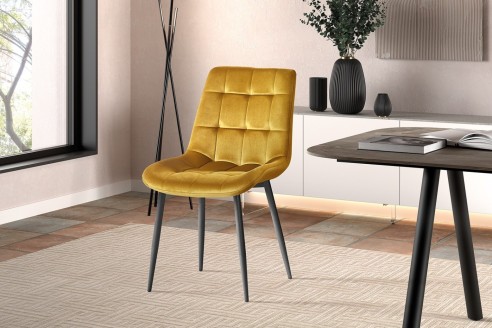 Chaise 'Juta' Velours Or