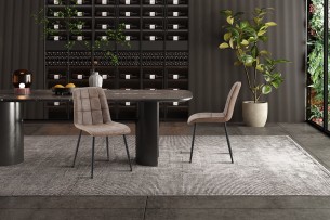 Set de 4 chaises 'Furas' Vintage PU Brun
