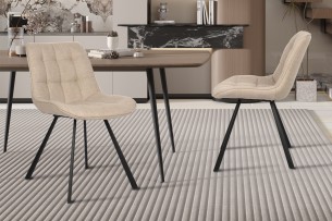 Chaise 'Ariba' Ote Tissu Montego 178 Beige/Gris clair