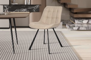 Chaise 'Ariba' Ote Tissu Montego 178 Beige/Gris clair