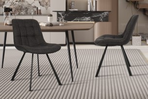 Chaise 'Ariba' Ote Tissu Montego 460 Gris foncé