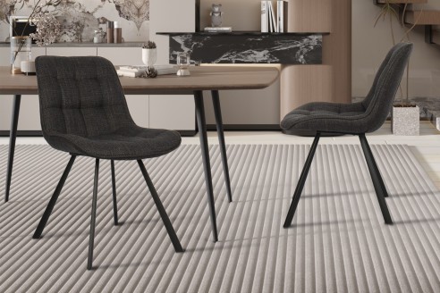 Chaise 'Ariba' Ote Tissu Montego 460 Gris foncé