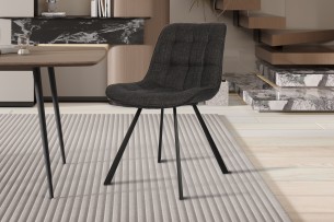 Chaise 'Ariba' Ote Tissu Montego 460 Gris foncé