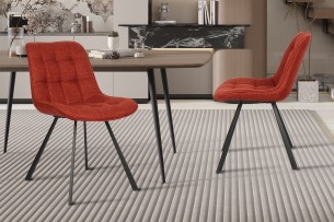 Chaise 'Ariba' Ote Tissu Montego 253 Rouge