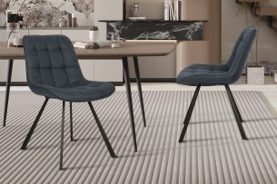 Chaise 'Ariba' Ote Tissu Montego 303 Bleu foncé