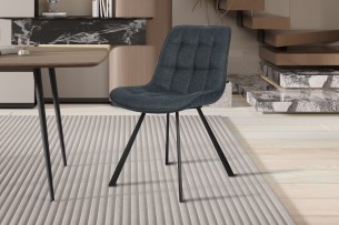 Chaise 'Ariba' Ote Tissu Montego 303 Bleu foncé