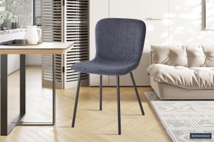Chaise 'Susan' Bouclé Gris Foncé
