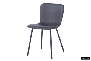Chaise 'Susan' PU Gris foncé