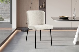 Chaise 'Lisa' Bouclé Ecru