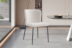 Chaise 'Lisa' Tissu Fabb Raven 24 Beige