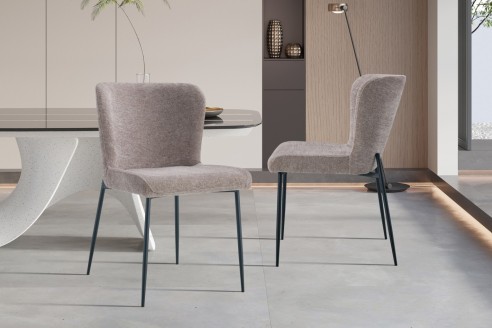 Chaise 'Lisa' Tissu Fabb Raven 30 Sand